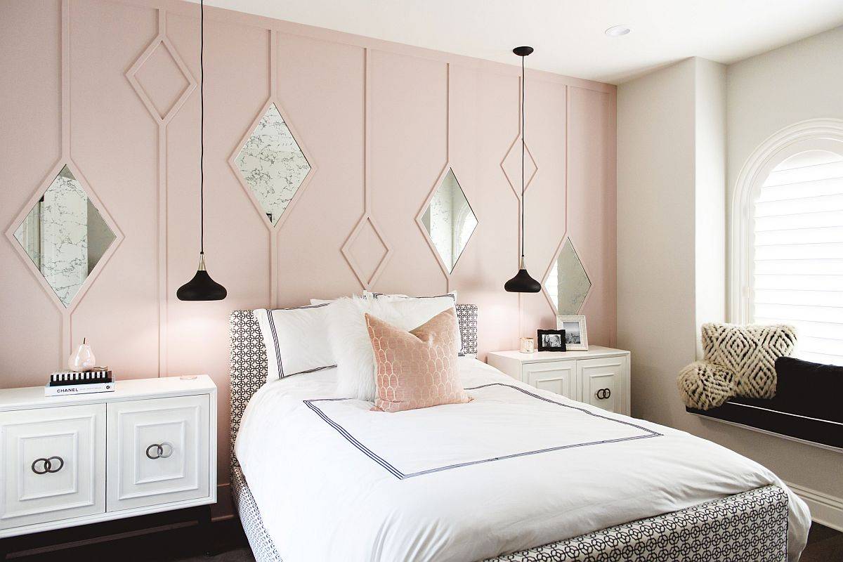 Beautiful-pink-bedroom-with-a-custom-geo-accent-wall-unlike-any-other-54991