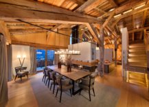 Rustic-style-dining-room-for-Chalet-style-home-with-a-lovely-two-sided-fireplace-74876-217x155